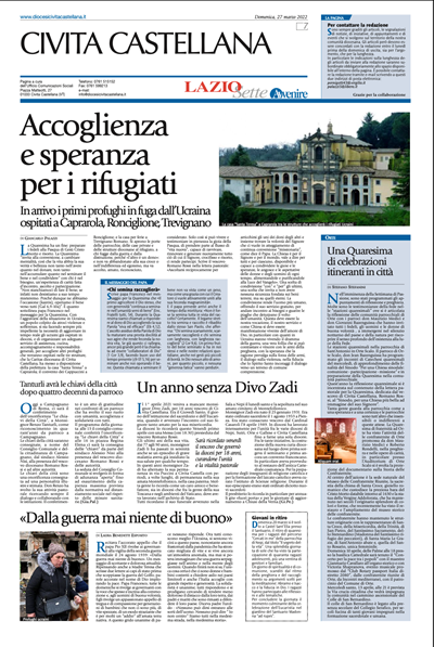 Avvenire - pagina diocesana del 027/03/2022